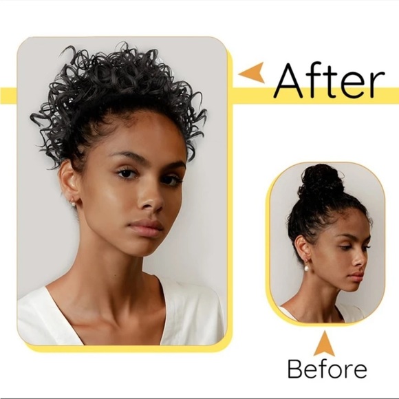 Puff Drawstring Ponytail Kinky Curly Hair Bun Clip In Ponytail Hair Extensions - Picture 3 of 6